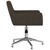 vidaXL Chaises pivotantes &agrave; manger lot de 6 marron fonc&eacute; tissu