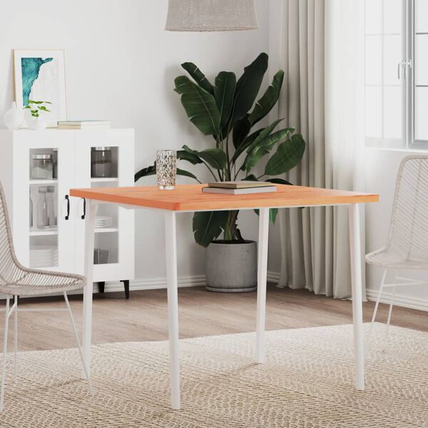 vidaXL Dessus de table 80x80x2,5 cm carr&eacute; bois massif de h&ecirc;tre