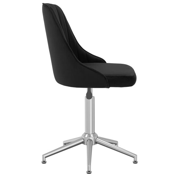 vidaXL Chaises pivotantes &agrave; manger lot de 2 noir velours