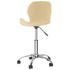 vidaXL Chaises &agrave; manger pivotantes lot de 4 Cr&egrave;me Velours