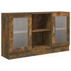 vidaXL Armoire &agrave; vitrine Ch&ecirc;ne fum&eacute; 120x30,5x70 cm Bois d'ing&eacute;nierie
