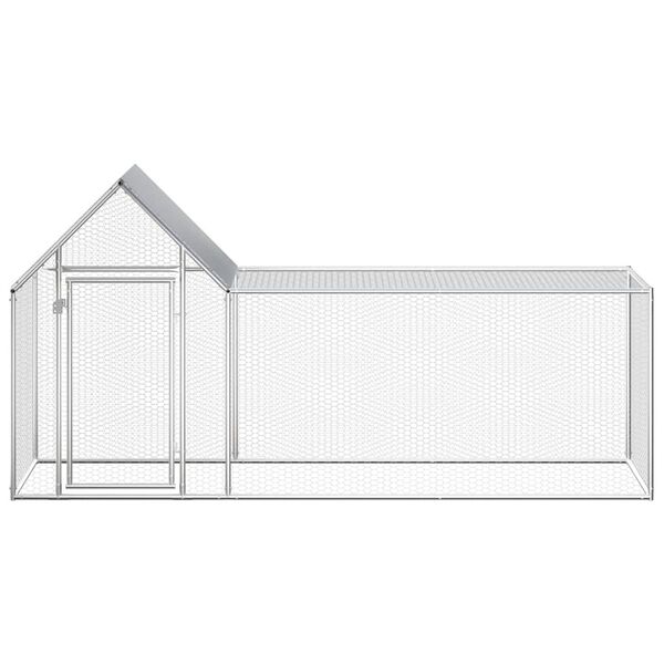 vidaXL Poulailler 3 x 1 x 1,5 m Acier galvanis&eacute;