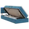 vidaXL Lit de rangement LED avec matelas Bleu fonc&eacute; 90 x 190 cm