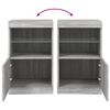 vidaXL Buffet avec lumi&egrave;res LED sonoma gris 41x37x67 cm