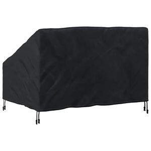 vidaXL Housse de banc de jardin Noir 130 x 95 x 40 / 80 cm Tissu 600D