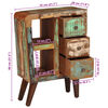 vidaXL Buffet 55x30x80 cm bois massif de r&eacute;cup&eacute;ration