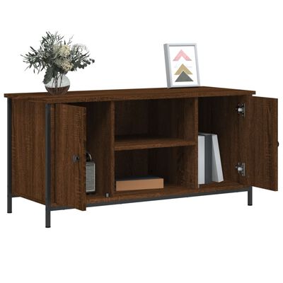 vidaXL Meuble TV Chêne marron 100x40x50 cm Bois d'ingénierie