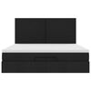 VidaXL Cadre de lit ottoman avec matelas noir 180x200 cm tissu