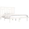 vidaXL Cadre de lit sans matelas blanc 120x190 cm bois massif