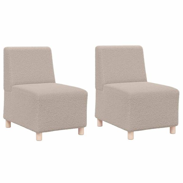 vidaXL Unit&eacute; de Sofa Modulaire Sans Accoudoirs 2 pcs Gris clair