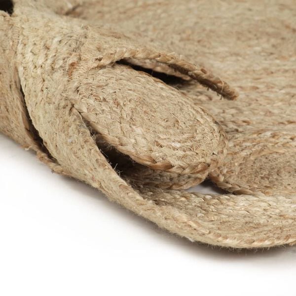 vidaXL Tapis fait &agrave; la main Jute tress&eacute;e 120 cm
