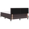 vidaXL Lit &agrave; ressorts avec matelas Marron fonc&eacute; 140 x 200 cm tissu