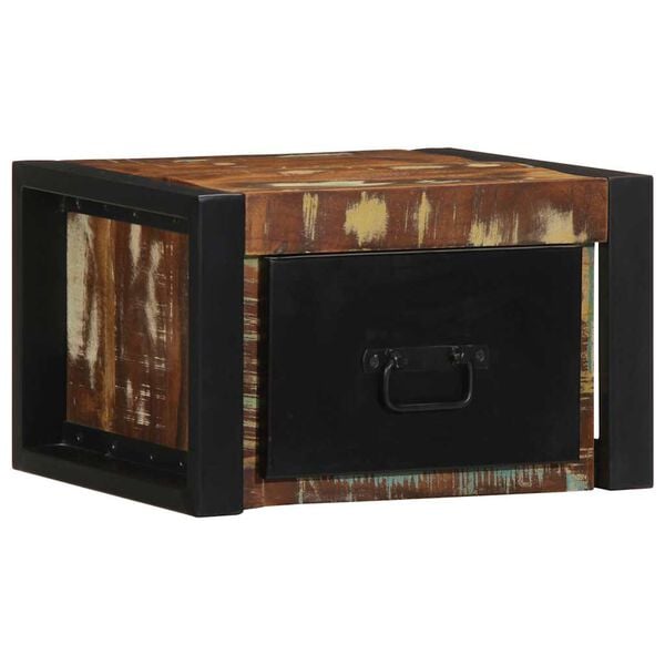 vidaXL Table de chevet multicolore 40x35x25 cm bois de récupération