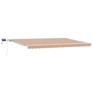 vidaXL Auvent r&eacute;tractable Multicolore 500 &times; 350 cm Tissu et Aluminium