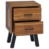 vidaXL Table de chevet Naturel 40 x 35 x 55 cm Bois de teck massif