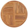 vidaXL Dessus de table Bois de teck solide Rond 2,5 cm 90 cm