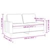 vidaXL Canap&eacute; &agrave; 2 places Cr&egrave;me 120 cm Velours