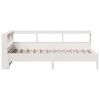vidaXL Lit biblioth&egrave;que sans matelas blanc 90x200cm bois de pin massif
