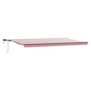 vidaXL Auvent r&eacute;tractable Rouge et Blanc 600 &times; 300 cm