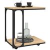 vidaXL Table d'appoint &agrave; roues Ch&ecirc;ne sonoma 50x35x55,5 cm