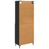 vidaXL Haut Armoire Ch&ecirc;ne noir 69,5 x 34 x 180 cm Bois d'ing&eacute;nierie