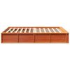 vidaXL Cadre de lit Cire marron 120 x 190 cm Bois de pin massif