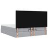 VidaXL Cadre de lit ottoman et matelas gris clair 160x200cm tissu