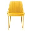 vidaXL Chaises &agrave; manger lot de 2 jaune velours