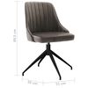vidaXL Chaises &agrave; manger lot de 2 Gris fonc&eacute; Velours