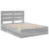 vidaXL Cadre de lit Gris Sonoma 160 x 200 cm Bois Ing&eacute;nierie
