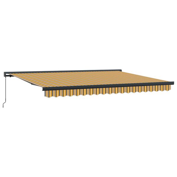 vidaXL Auvent R&eacute;tractable Jaune et Gris 400 &times; 300 cm