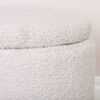Venture Home Pouf Limpen 32x32x40 cm Teddy Blanc