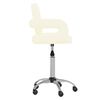 vidaXL Chaise pivotante de salle &agrave; manger Cr&egrave;me Similicuir