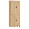vidaXL Buffet haut Ch&ecirc;ne sonoma 69,5x34x180 cm Bois d'ing&eacute;nierie