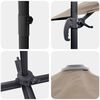 vidaXL Parasol Roma Taupe 286 x 284 x 265 cm Aluminium et polyester