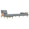 vidaXL Canap&eacute;-lit en forme de L gris clair 279x140x70 cm tissu