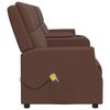 vidaXL Fauteuil inclinable et porte-gobelet 4 places marron similicuir