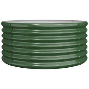 vidaXL Jardini&egrave;re de jardin Acier galvanis&eacute; 80x80x36 cm Vert