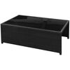 vidaXL Salon de jardin 8 pcs avec coussins r&eacute;sine tress&eacute;e noir