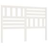 vidaXL T&ecirc;te de lit Blanc 146x4x100 cm Bois massif de pin