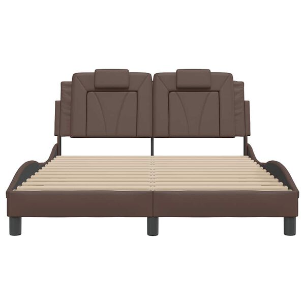 vidaXL Cadre de lit Viana sans matelas marron 140x190 cm similicuir