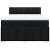 vidaXL Sommier &agrave; lattes de lit avec matelas Noir 160x200 cm Tissu