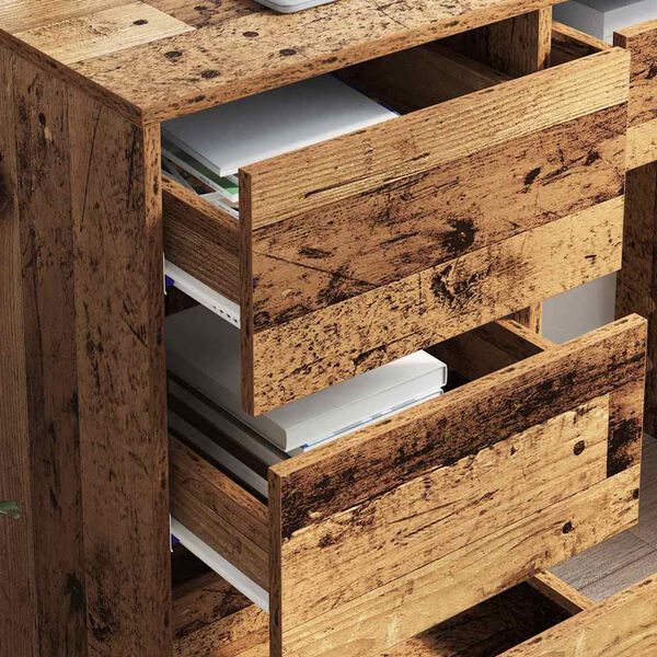 vidaXL Bureau Bois Ancien 90 x 37,5 x 75 cm Bois d'ing&eacute;nierie