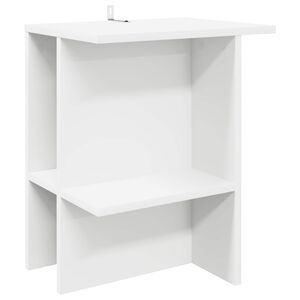 vidaXL Table basse Blanc 40 x 30 x 49 cm Bois d'ing&eacute;nierie