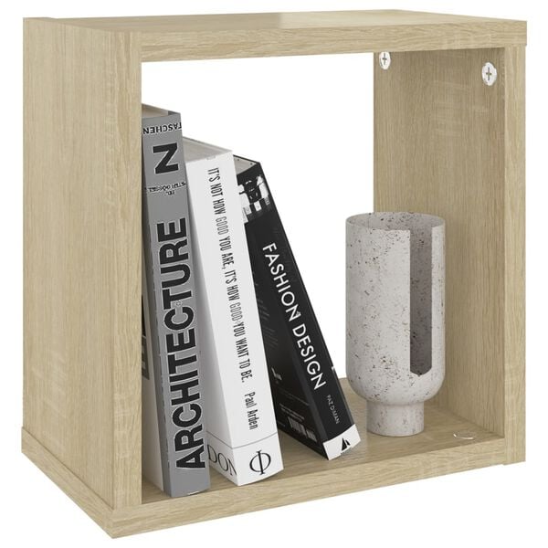 vidaXL &Eacute;tag&egrave;res cube murales 6 pcs Ch&ecirc;ne sonoma 26x15x26 cm