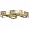 vidaXL Salon de jardin 7 pcs bois de pin impr&eacute;gn&eacute;