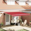 vidaXL Auvent R&eacute;tractable Rouge 400 &times; 300 cm Tissu et acier