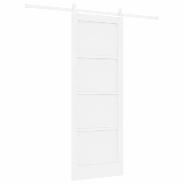 vidaXL Porte coulissante Blanc 78 x 211 cm Pin massif