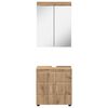 vidaXL Ensemble de mobilier de salle de bain TULUM Ch&ecirc;ne artisanal