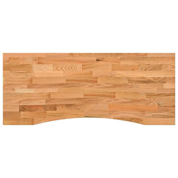 vidaXL Dessus de bureau marron clair bois ch&ecirc;ne massif rectangulaire